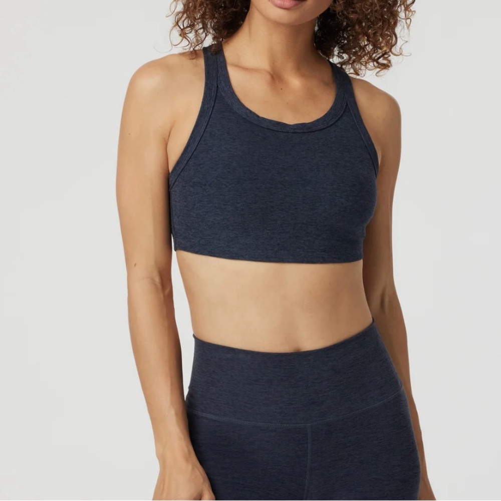 NWT VUORI Elevation Racer Bra Women's Dreamknit Move™ Sports Bra midnight navy